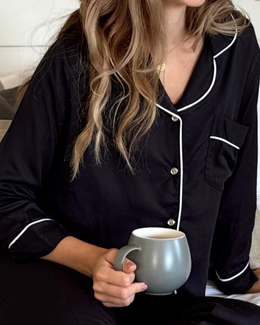Pijama Clásico Negro Invierno