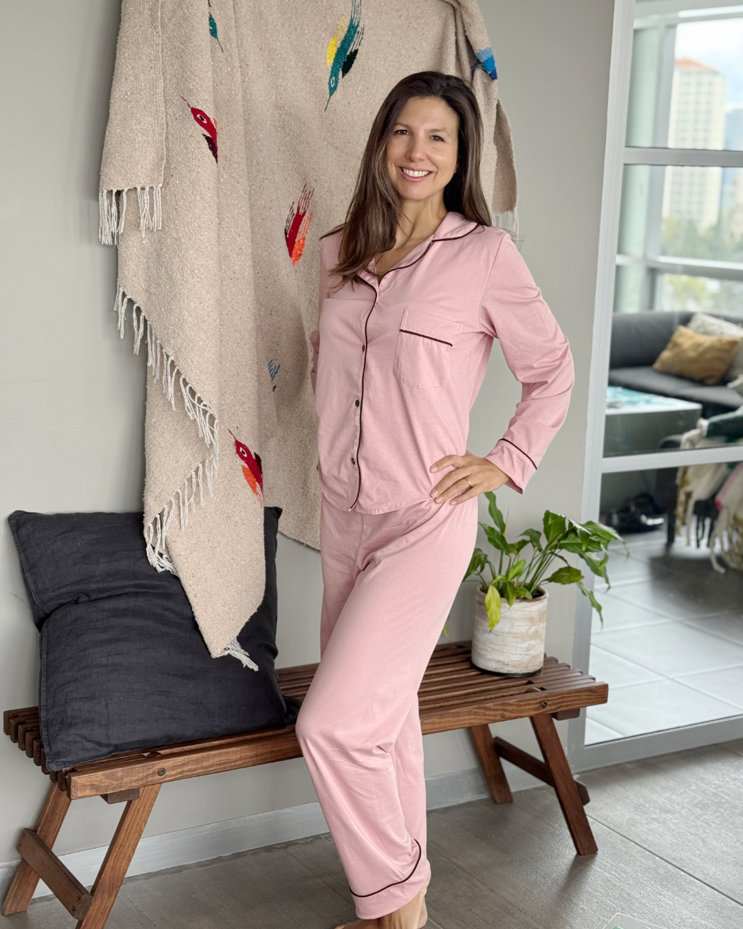Pijama Clásico Palo Rosa