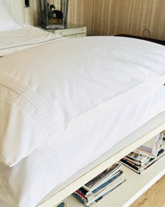 Par de fundas de almohada blanca