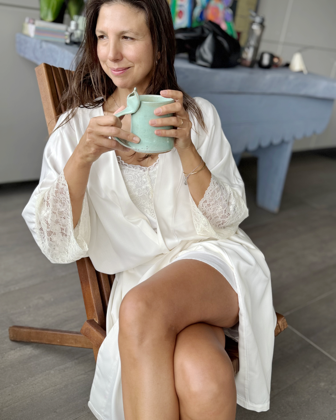 Bata Encaje Blanco