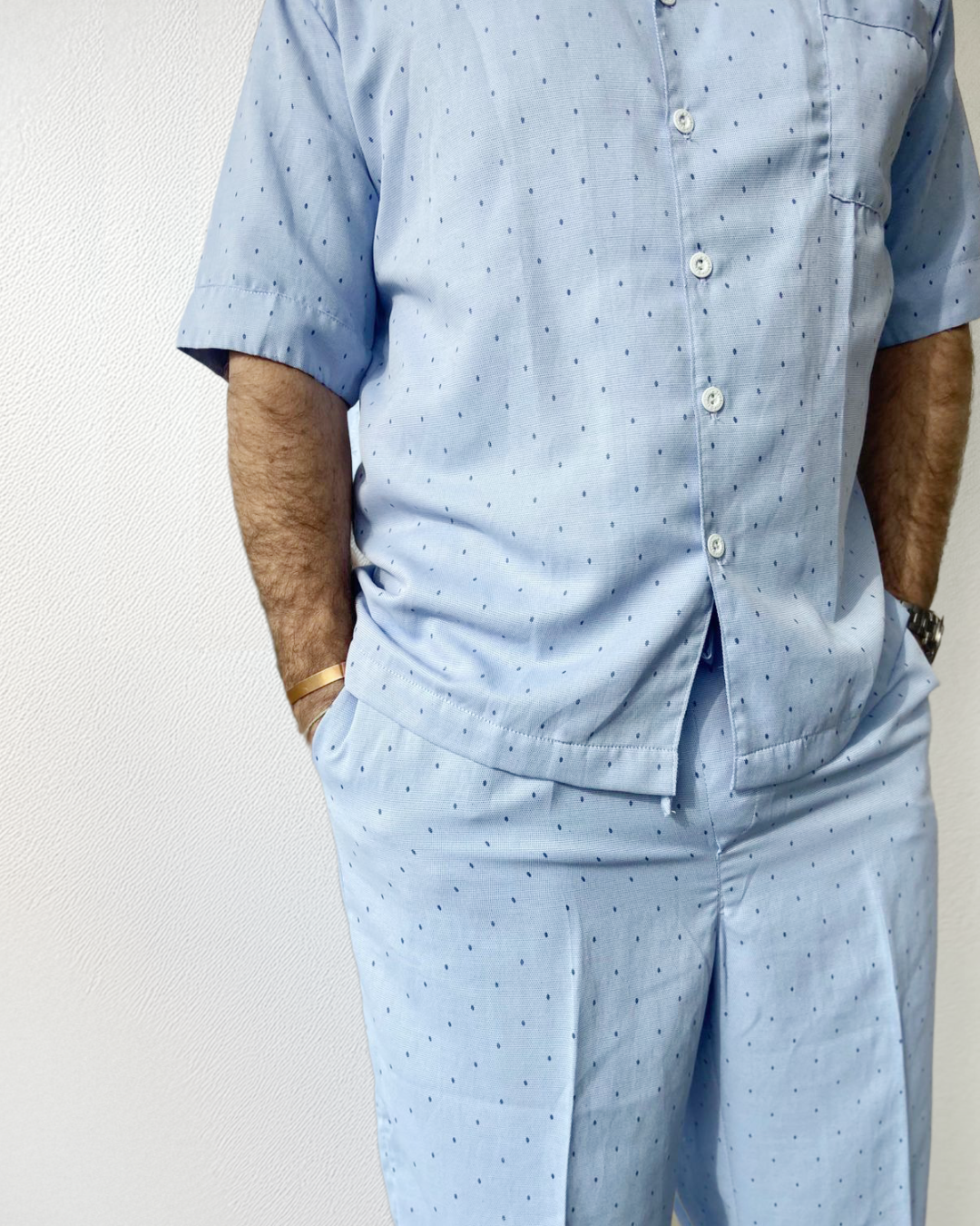 Pijama Caballero Largo Celeste - L